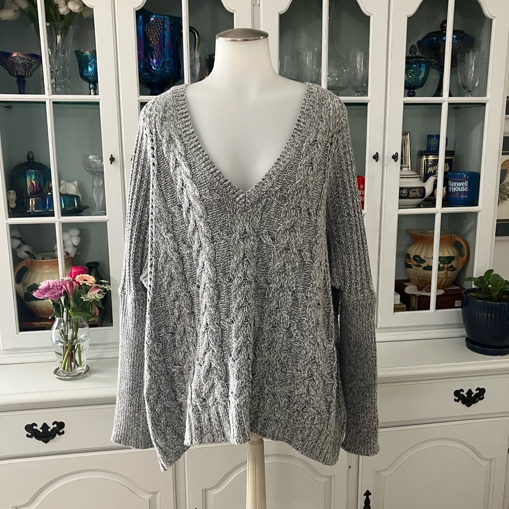 Gray Oversized Sweater | L | Express